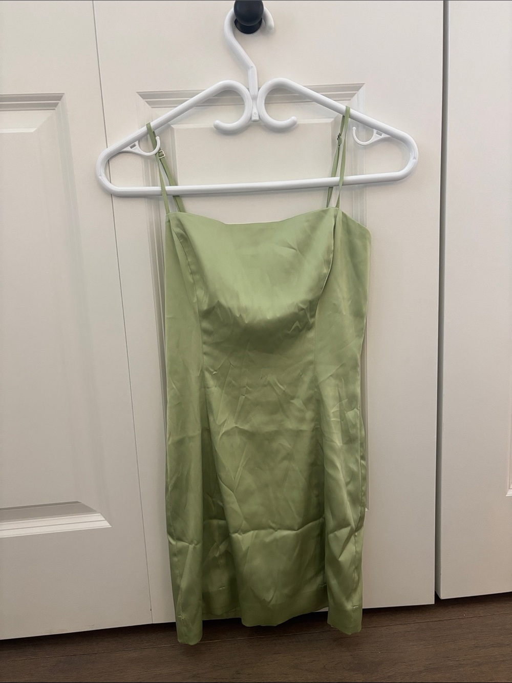 Aritzia Light Green Satin Dress